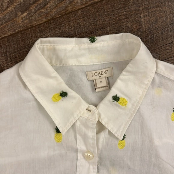 J.Crew Pineapple Button Down Blouse - Picture 10 of 13